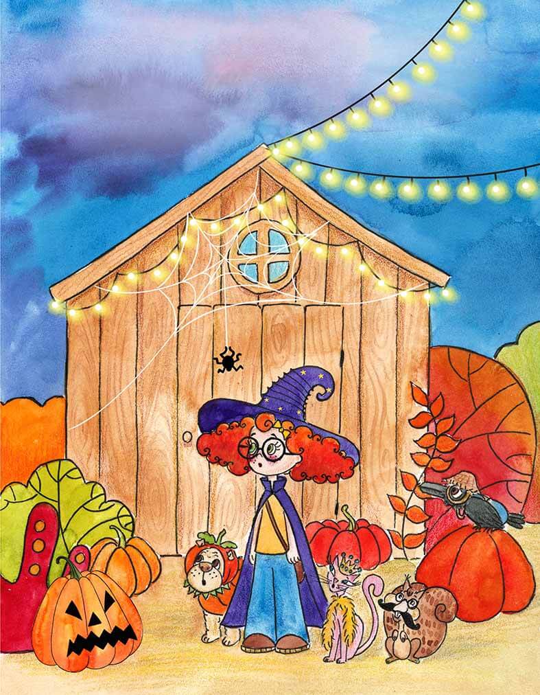 Creative digital illustration for a children's picture book