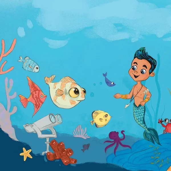 Gill the Merboy — children's book illustration by Fairy Tale Publishing